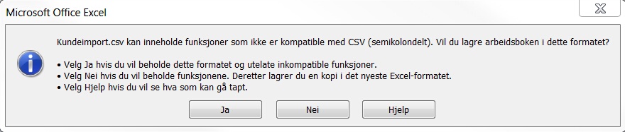 Kunder-lagresom csv advarsel1
