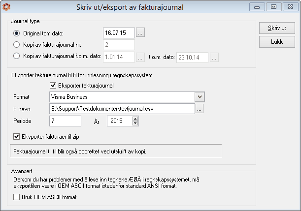 fakturajournal
