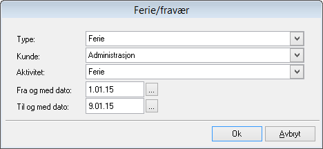 ferieregistrering
