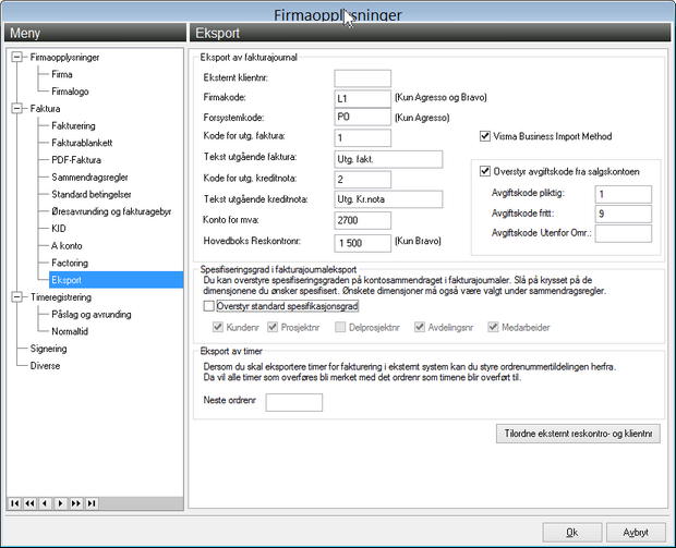 eksport DIsystemer