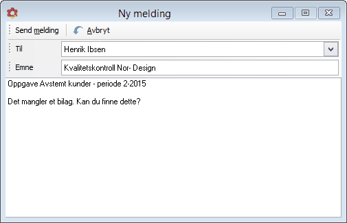 quality oppgave melding