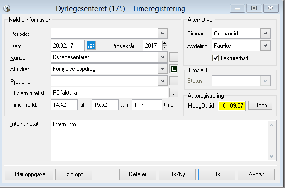 timeregistrering kundenavn