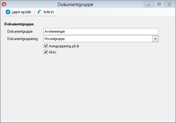 Ny dokumentgruppe