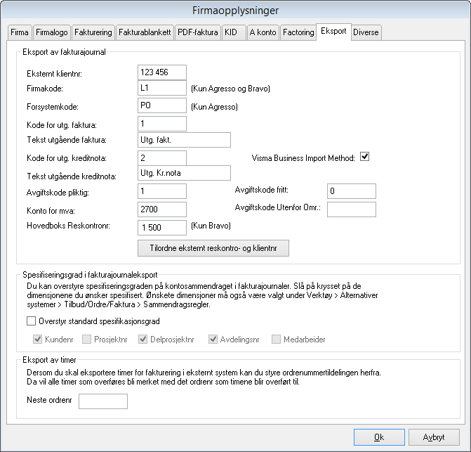 firmaopplysninger - visma global