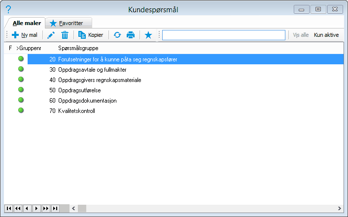 kundespørsmål
